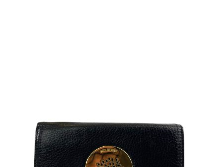 Mulberry Black Leather Wallet on Sale