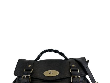 Mulberry Black Textured Leather  Alexa  Satchel Supply