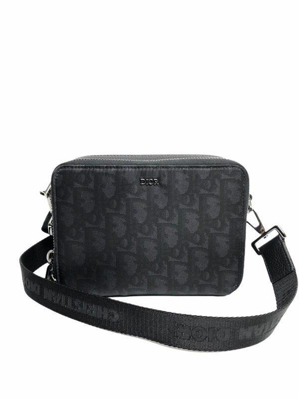 Christian Dior Black Monogram Nylon Camera Crossbody Supply