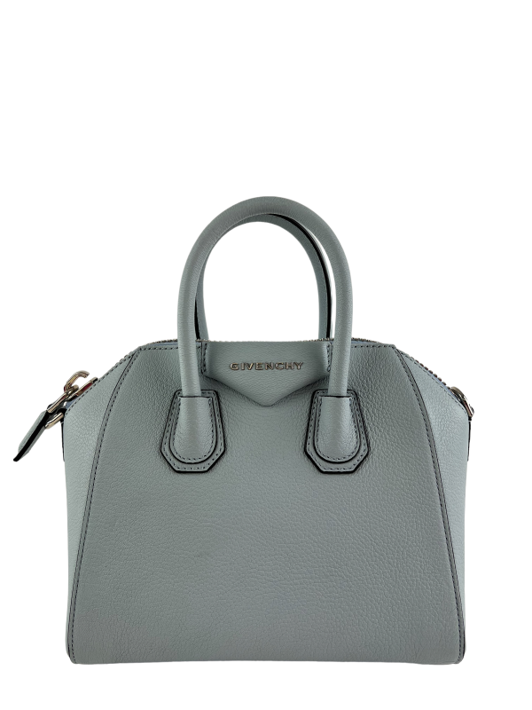 Givenchy Ice Blue Leather Mini Antigona Crossbody Supply