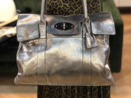 Mulberry Silver Leather Bayswater - As Seen on Instagram Online Sale