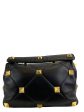 Valentino Black Nappa Lambskin Leather Studded ‘Roman’ Crossbody Cheap