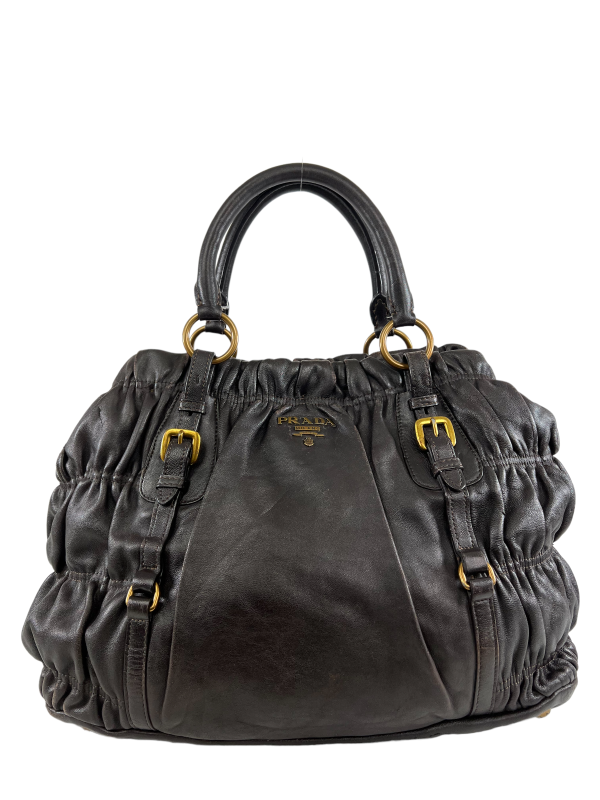 Prada Chocolate Brown Leather Tote Online