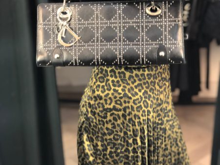 Christian Dior Black Studded Leather Tote Sale