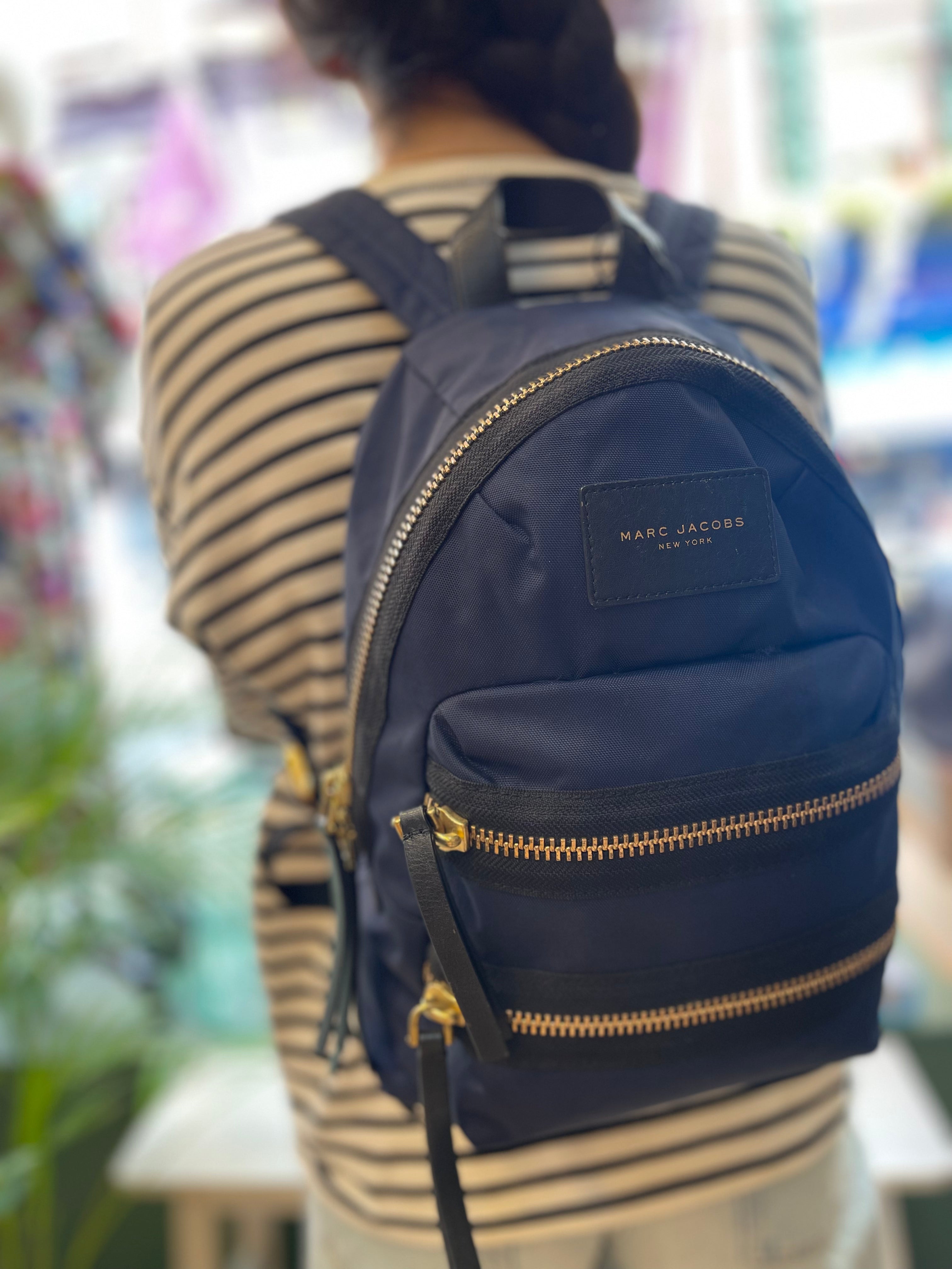 Marc Jacobs Navy Nylon Backpack Hot on Sale