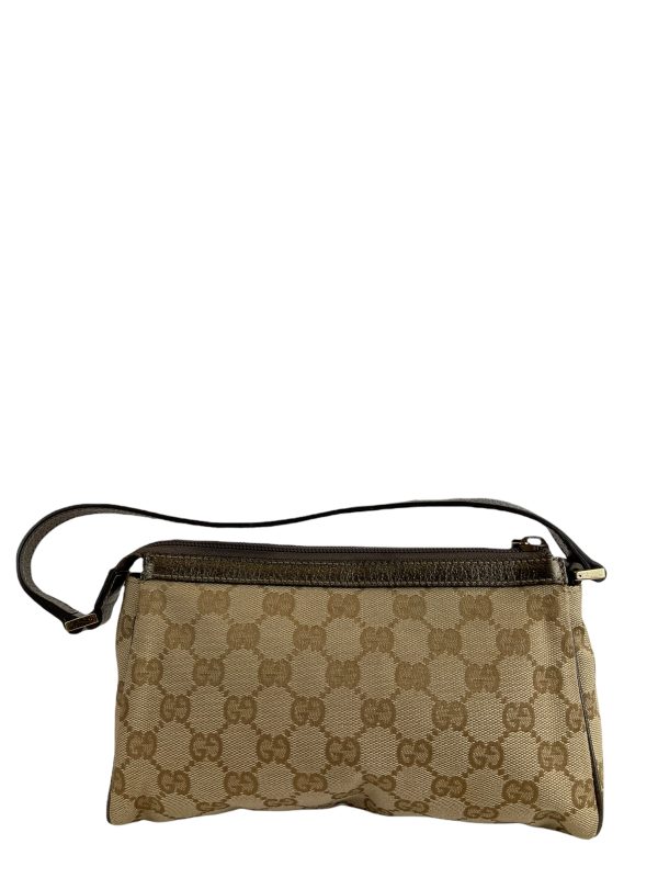 Gucci Beige Monogram Canvas Pochette For Discount