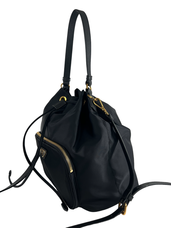 Prada Black duet re-nylon shoulder bag Supply