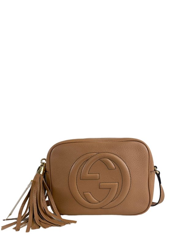 Gucci Tan Leather Soho Crossbody Online Sale