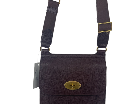 Mulberry Burgundy Grained Leather  Antony  Bag Sale