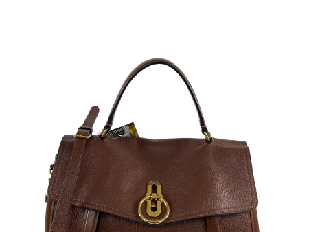 Mulberry Brown Leather Amberley Satchel Bag For Sale