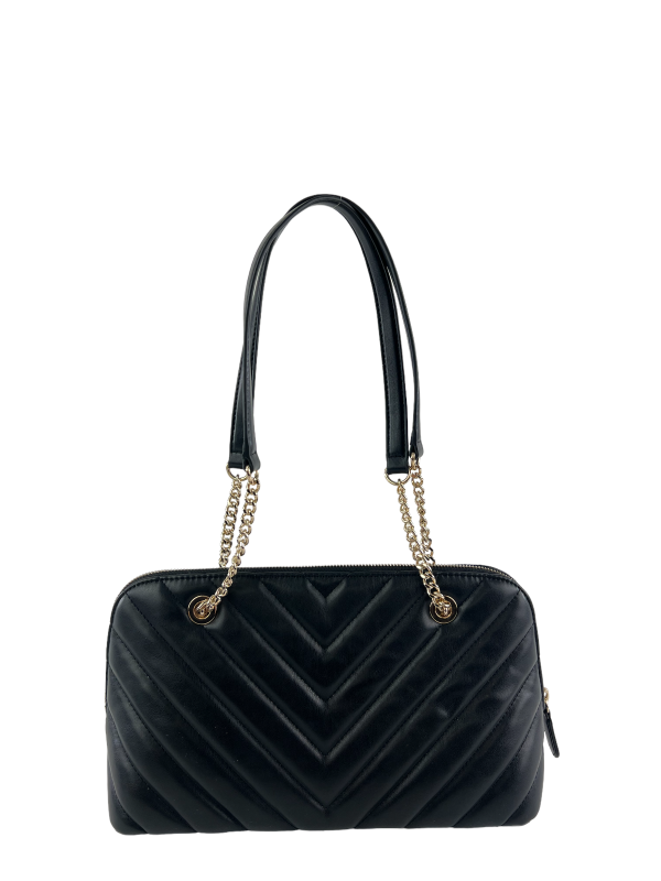 DKNY Black faux Leather Chain Shoulder Bag on Sale