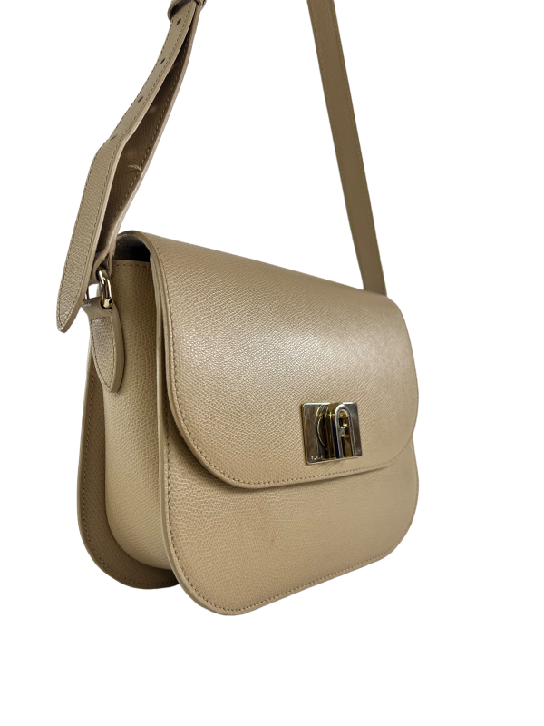 Furla Cream Leather Crossbody For Sale