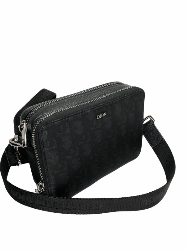 Christian Dior Black Monogram Nylon Camera Crossbody Supply