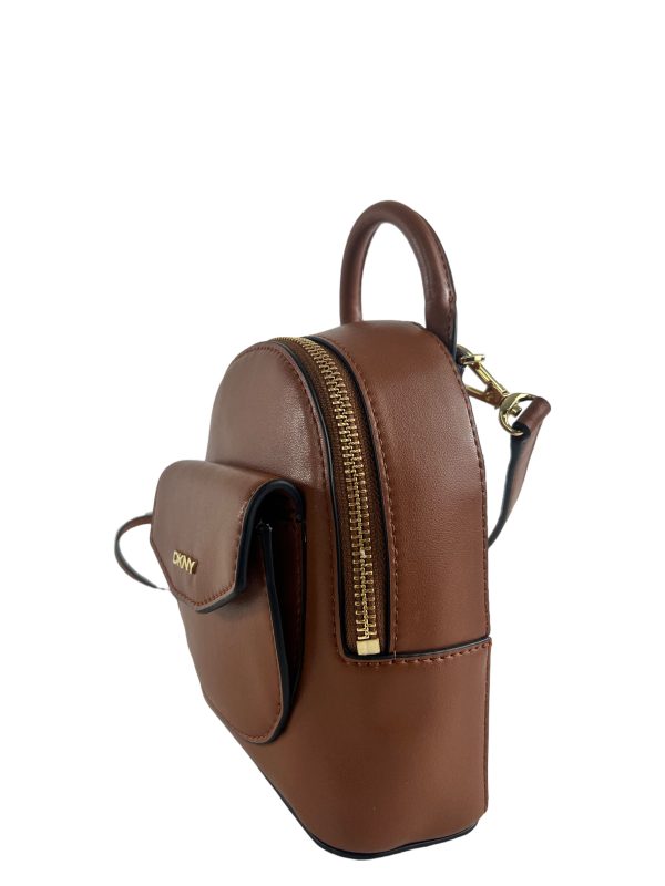 DKNY Tan Leather Crossbody Backpack on Sale