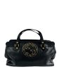 Gucci Black Leather Tote with Large GG Logo For Sale