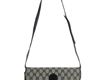 Gucci Vintage Navy Monogram Canvas Crossbody Online now