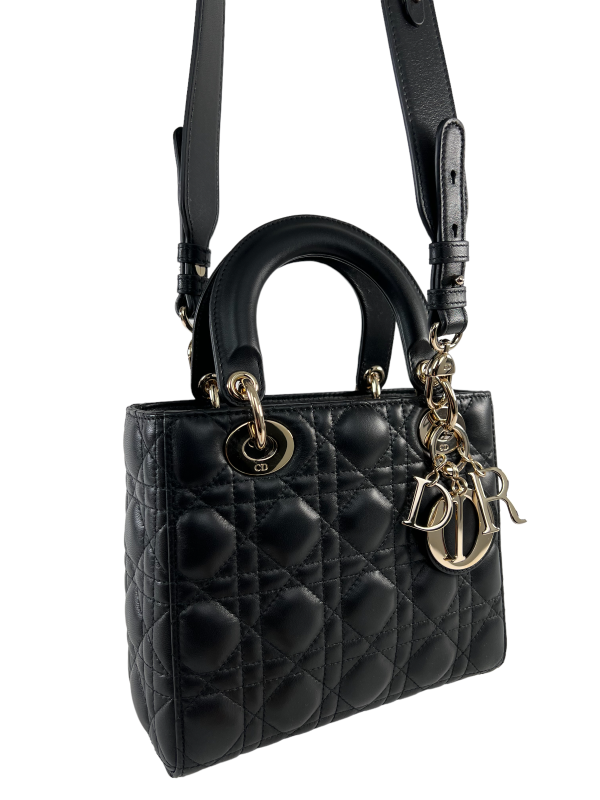 Christian Dior Black Quilted Leather  Lady Dior  Sale