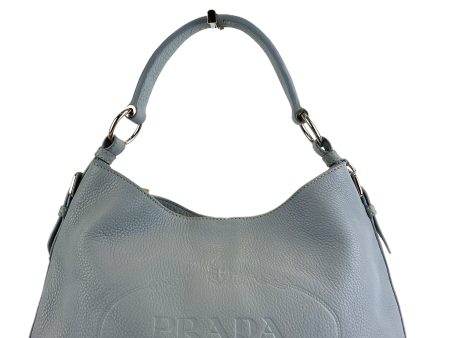 Prada Baby Blue Leather Shoulder Bag For Sale