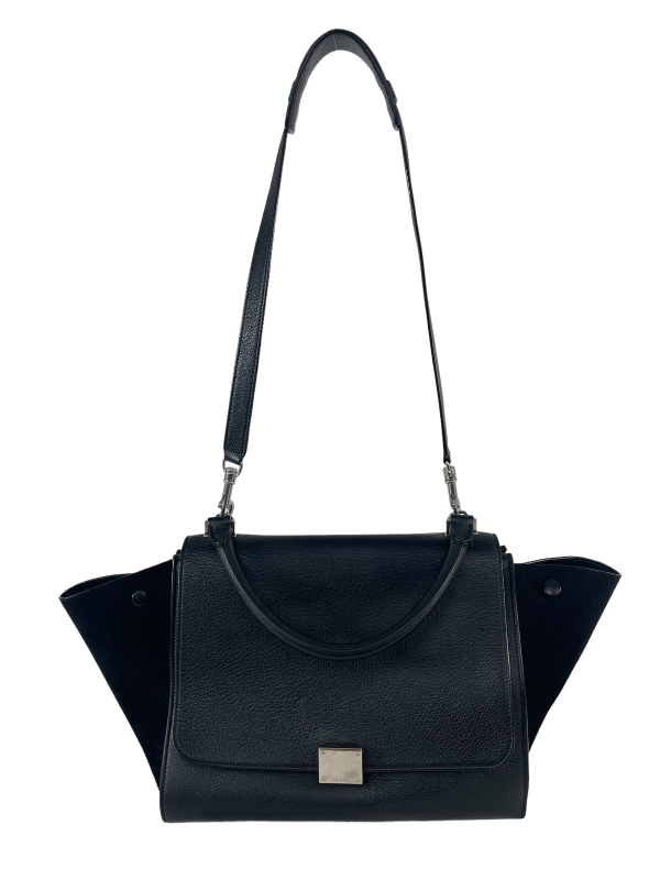 Celine Black Leather  Trapeze  Handbag Online Hot Sale