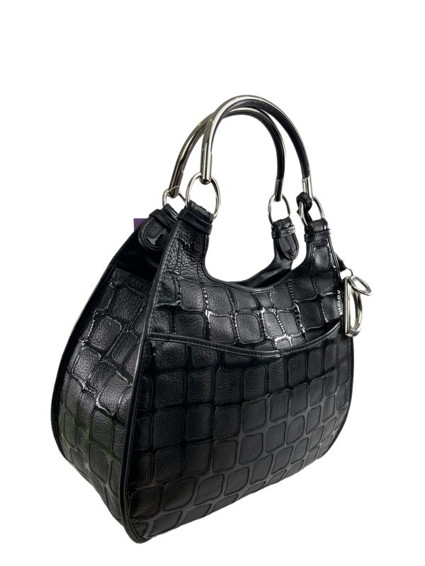 Christian Dior Black Grained & Patent Leather Tote Online