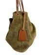 Gucci Khaki Suede Shoulder Bucket Bag Supply