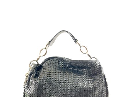 Christian Dior Black Woven Leather Shoulder Bag Online Hot Sale