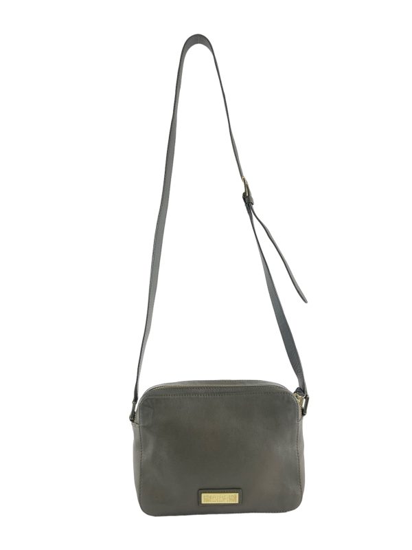 Biba Green Embossed Logo Leather Crossbody Online