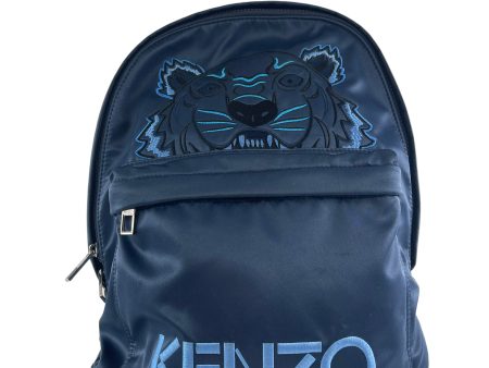 Kenzo Blue Satin Backpack Discount