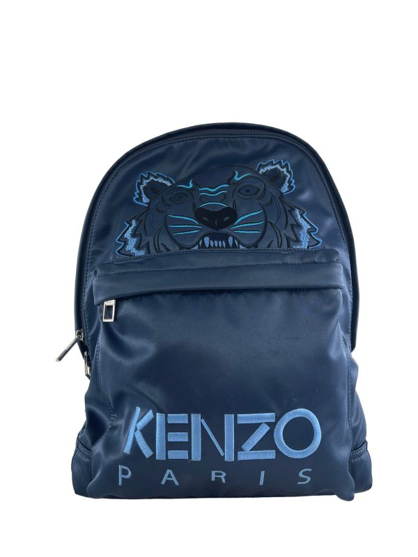 Kenzo Blue Satin Backpack Discount