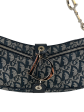 Christian Dior Navy Diorissimo Canvas Trotter Charm Shoulder Bag on Sale