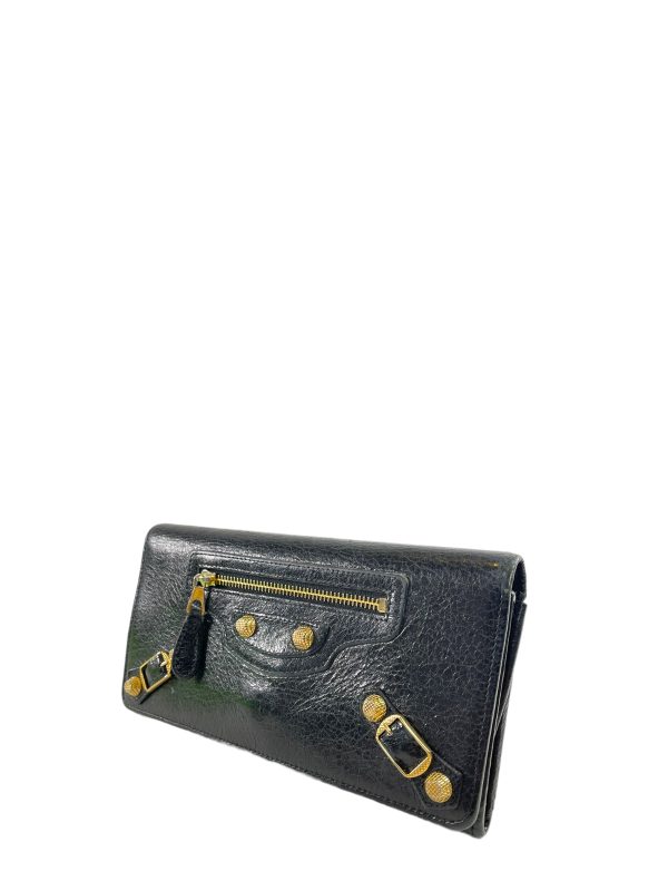 Balenciaga Black Leather City Wallet Online Hot Sale