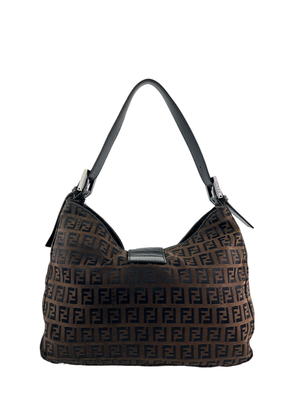 Fendi Monogram Canvas Vintage Shoulder Bag on Sale