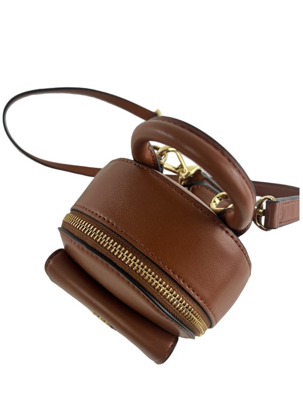 DKNY Tan Leather Crossbody Backpack on Sale