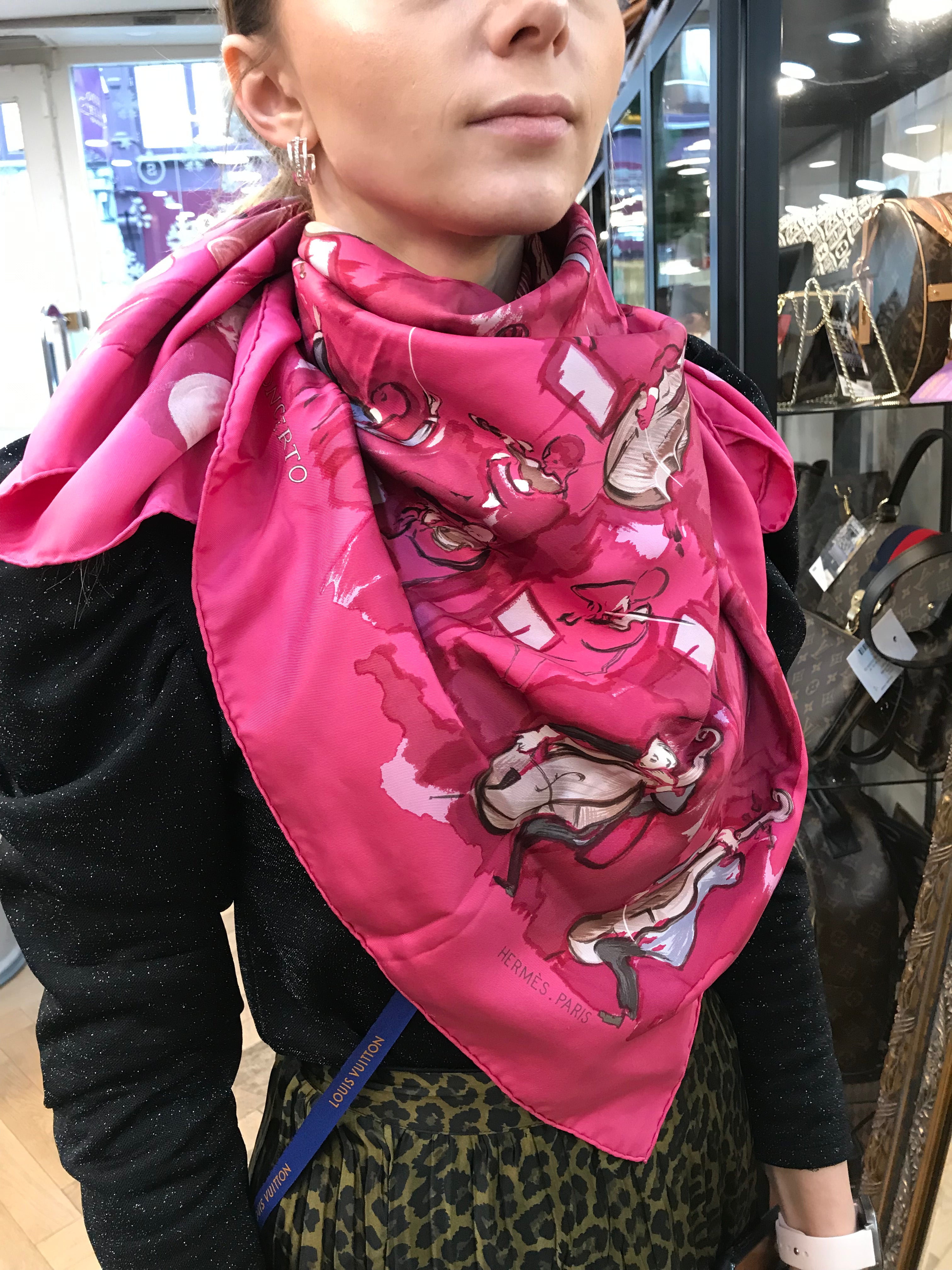 Hermès Pink Silk Scarf Online