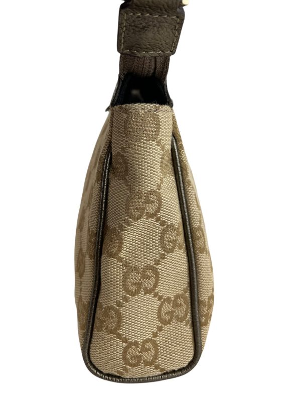 Gucci Beige Monogram Canvas Pochette For Discount