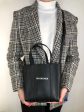 Balenciaga Small Black Leather Logo Crossbody Tote Supply