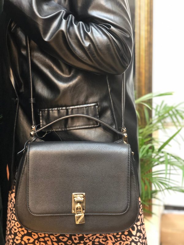 Valentino Black Leather Crossbody Online Hot Sale