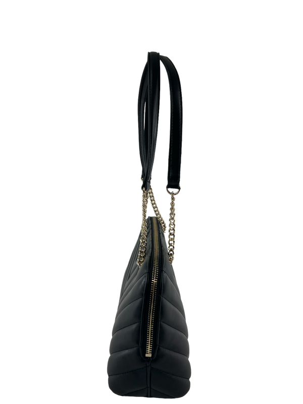 DKNY Black faux Leather Chain Shoulder Bag on Sale