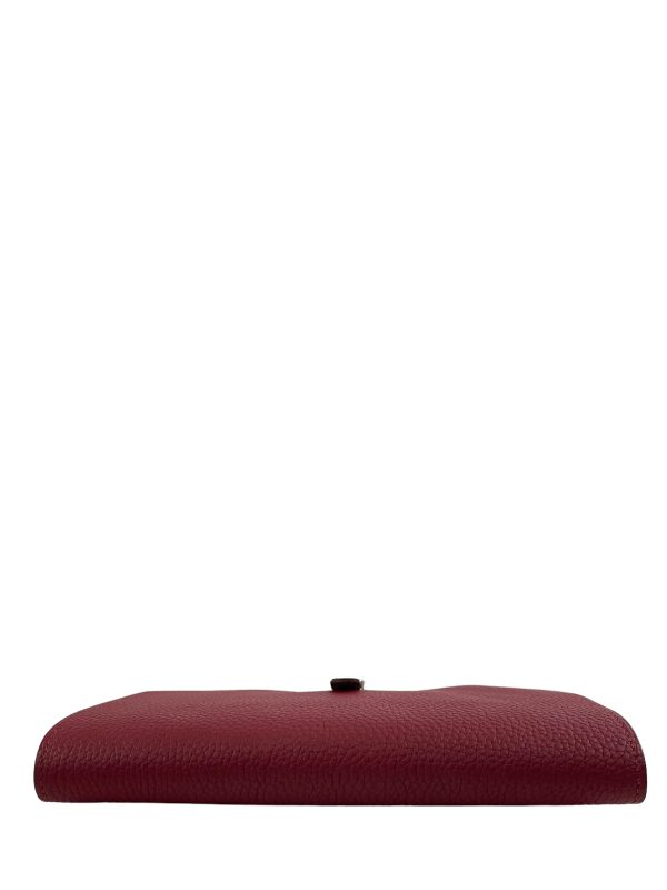 Hermes Burgundy Leather “Dogon” Wallet Online now