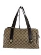 Gucci Leather & Monogram Canvas Tote Hot on Sale