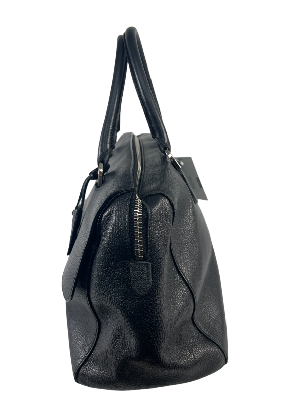 Mulberry Black Grained Leather Handbag For Sale