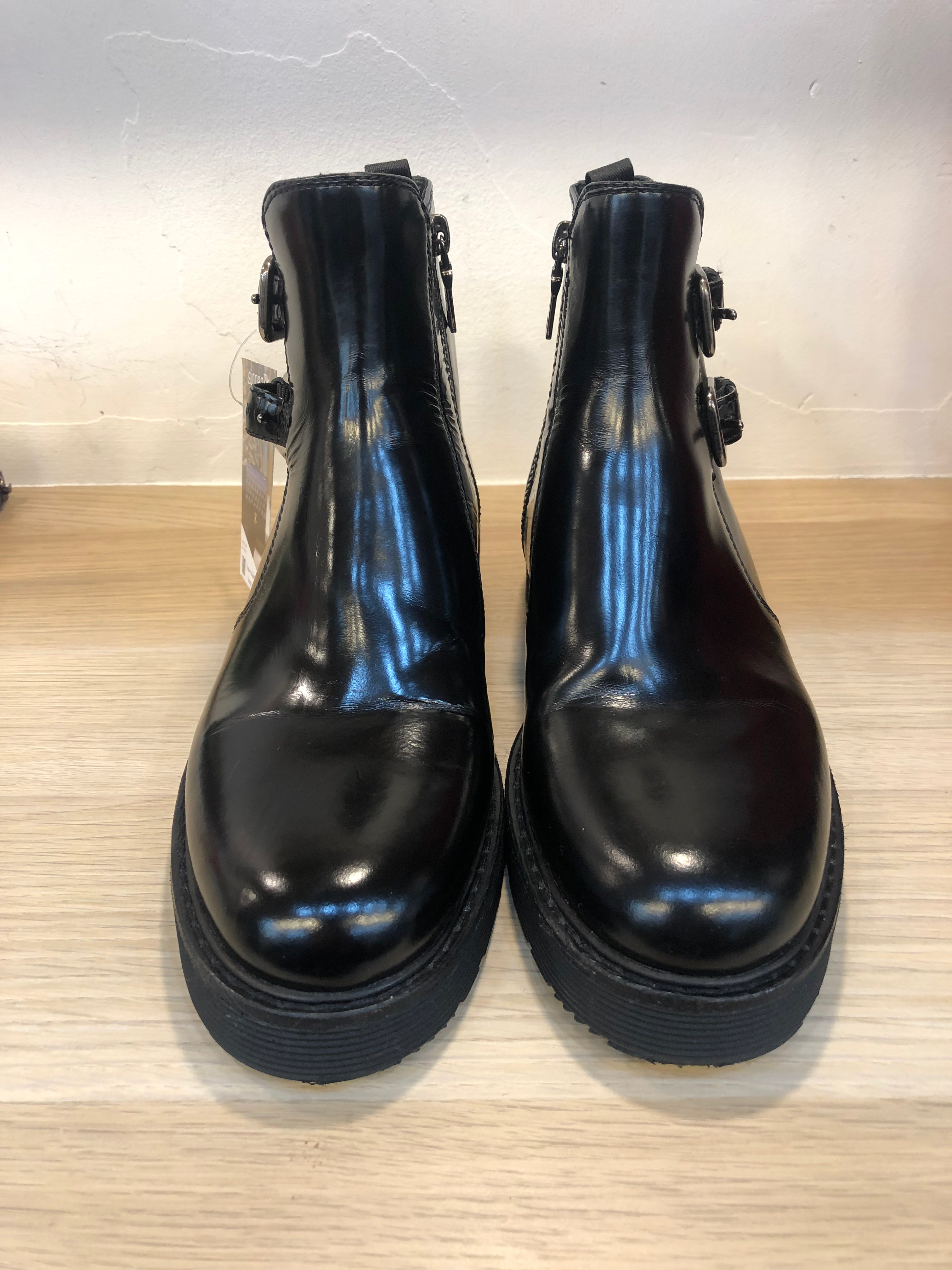 Prada Black Leather Boots - UK 4 Fashion