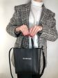 Balenciaga Small Black Leather Logo Crossbody Tote Supply