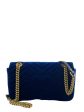 Gucci Small Blue Velvet Marmont Crossbody Online Sale