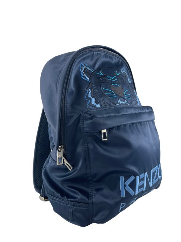 Kenzo Blue Satin Backpack Discount