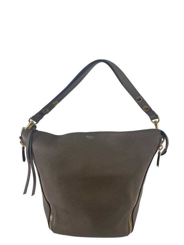 Mulberry Beige Leather Tote Bag on Sale