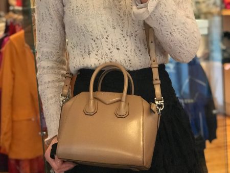 Givenchy Tan Leather Mini Antigona Crossbody Discount