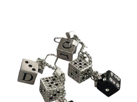 Christian Dior Silvertone Dice Earrings Cheap