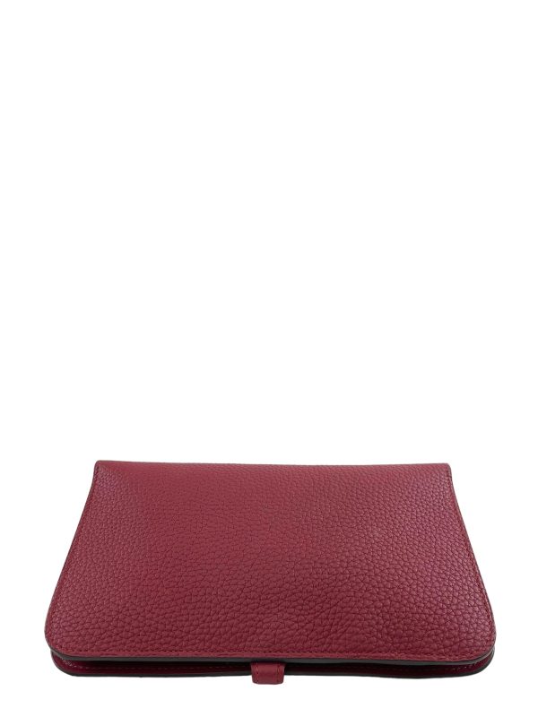 Hermes Burgundy Leather “Dogon” Wallet Online now