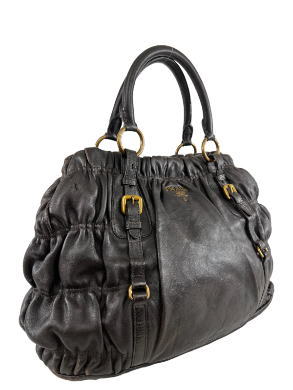 Prada Chocolate Brown Leather Tote Online